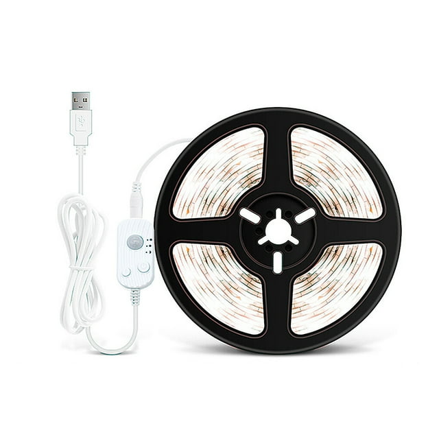 Bearachild Tira de luz infrarroja Sensor de movimiento automático 3500K/6500K lámpara de cinta LED iluminación de fondo adhesiva luz cálida 4M Type2 NO2