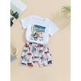 thumbnail image 2 of Toddler Baby Boy Summer Outfit Western Cowboy Short Sleeve T Shirt Top and Cow Hat Boot Shorts Set Infant Country Clothes, 2 of 7