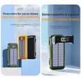 thumbnail image 3 of Dexqynl Solar Power Bank with 4 Built-in Cables, 10000mAh Portable Wireless Charger, Laser Light, and LED Display, Outdoor Emergency Power Backup Battery Pack, for iPhone, Samsung,Moto Black, 3 of 8