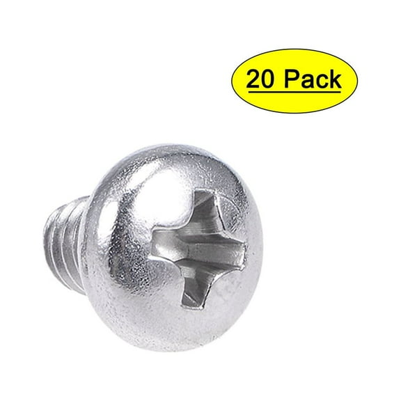 REGALWOVEN 304 Stainless Steel M4x5mm Machine Screws, Pan Phillips Cross Head, 20 Pieces