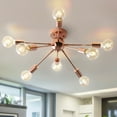 thumbnail image 5 of JONATHAN Y Copper 30.5" 8-Light Sputnik Metal LED Flush-Mount, Copper, 5 of 9
