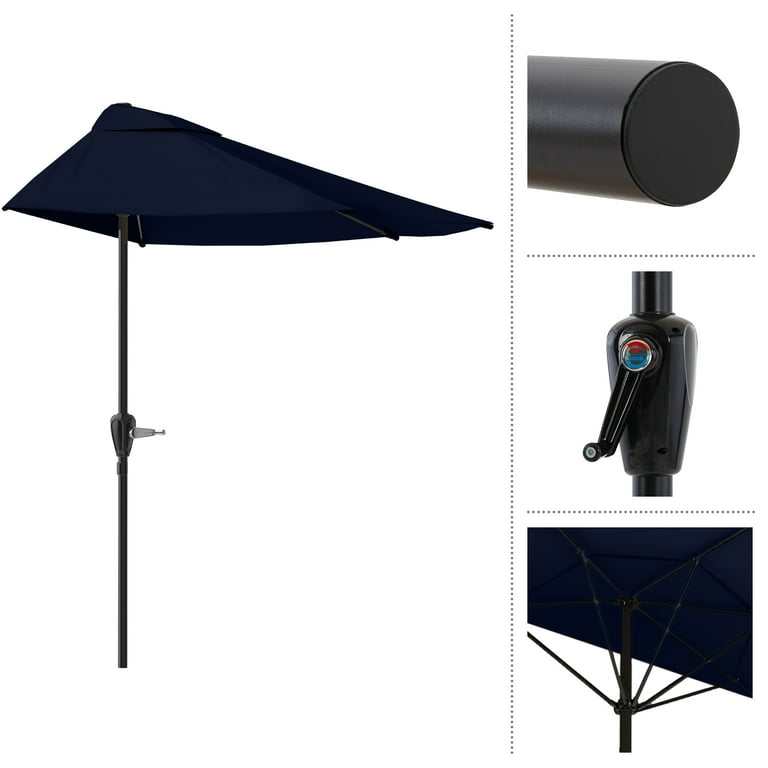 commercial mesh patio umbrella Shadowspec Unity Duo 10 Square EASY LIFT Commercial Cantilever Umbrella