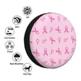 thumbnail image 3 of Bingfone Breast Cancer Awareness 1 Spare Tire Cover Weatherproof Universal Wheel Protectors for RV Camper Travel Trailer SUV Truck-17 inch, 3 of 8