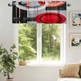 thumbnail image 6 of Red Gray Black Valances for Windows, 42 x 12in, Abstract Round Modern Art Rod Pocket Kitchen Valance Curtain Light Filtering Window Treatments for Living Room Bedroom, 1 Panel, 6 of 7