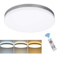 thumbnail image 1 of Depuley 13 Inch 24W Modern Dimmable LED Flush Mount Ceiling Light with Remote, Round Close to Ceiling Lights for Bedroom/Kitchen/Dining Room Lighting, Timing, 3000K-6000K 3 Light Color Changeable, 1 of 7