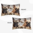 thumbnail image 2 of Daiia Cute Bulldogs Apply Bedding Waterproof Pillow Protector Zippered Queen – Bed Bug Proof Pillow Encasement-16"x24", 2 of 6