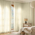 thumbnail image 4 of Linen Style Window Curtains 2PCS, 9FTx5FT Exquisite Patterned Drapery, Soft Easy to Install Versatile Decor for Home Themed Scene Arrangement Window Decoration Living Room Bedroom Dining Room, 4 of 7