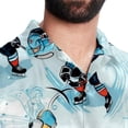 thumbnail image 5 of Ice Hockey Men's Short Sleeve Button Down Poplin Casual Beach Shirts, 5 of 6