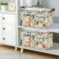 thumbnail image 2 of Yayeee Foldable Storage Basket for Shelves with Handles Waterproof Cloth Bins, Whimsical Leaves, 2 of 7
