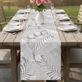 thumbnail image 6 of Table Runners 70 Inches Long Dress Scarves, Gray Palm Tree Farmhouse Coffee/Dining/Kitchen Table Decor, Holiday Table Runner, Summer Tropical Plants Leaves Vintage Flowers 13x70 Inch, 6 of 9
