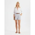 thumbnail image 4 of Cotton High Waist Pleated Shorts, 4 of 6