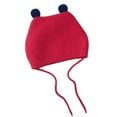 thumbnail image 2 of Aofany Toddler Girl Lovely Flounce Knit Hats Baby Bonnets Newborn Baby Hats Ultra Soft Adjustable Hats, 2 of 3