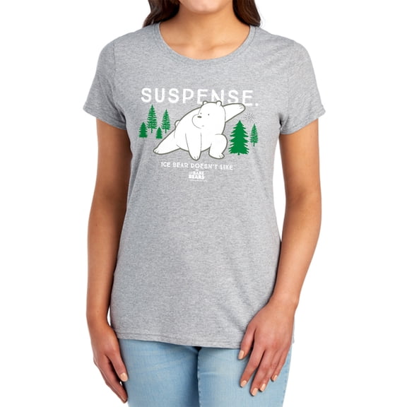 We Bare Bears Suspense Women's T Shirt, Athletic Heather, Medium