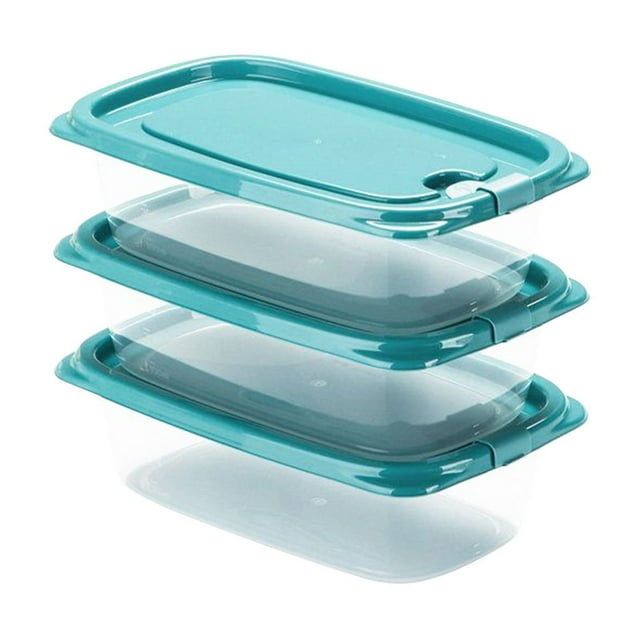 Ohufall Refrigerator Storage Box Set 3 Clear Plastic Boxes With Locking Lids Space Saving Stackable Storage For Leftovers And Snacks 550ml Airtight Food Storage Containers Freezer Storage Containers