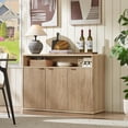 thumbnail image 5 of LEYAOYAO Buffet Cabinet with Storage, 45" Wooden Sideboard Cabinet with/Adjustable Shelf, Fluted Accent Cabinet for Dining Room, Kitchen, Natural Oak, 5 of 8