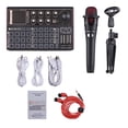 thumbnail image 2 of SK300 Live Sound Card External Voice Changer Audio Mixer Kit Built-in Rechargeable Battery Multiple Sound Effects with Microphone Mic Stand Earphone for Live Streaming Music Recording Sma, 2 of 7