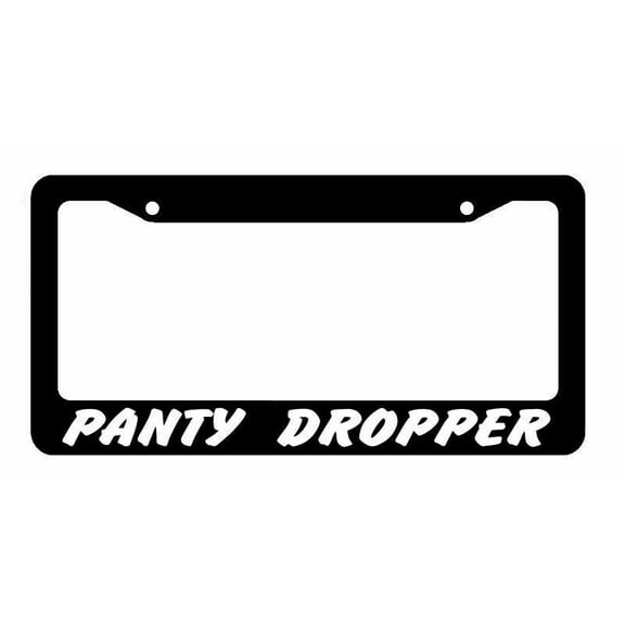 JDM Panty Dropper Race Drift Low Turbo Black Funny License Plate Frame 33SF3