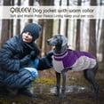 thumbnail image 5 of QBLEEV Warm Dog Winter Coat Cold Weather Jacket Windproof Reflective Turtleneck Dog Vest with Plush Neckline D-Ring for Leash Thick Fleece Lining Outdoor Pet Apparel, 5 of 9