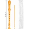 thumbnail image 4 of Soprano Recorder Descant Flauta Recorder 8 Hole ABS Clarinet German Style Treble flute C Key With Fingering Chart Instructions with Cleaning Rod Bag (yellow), 4 of 7