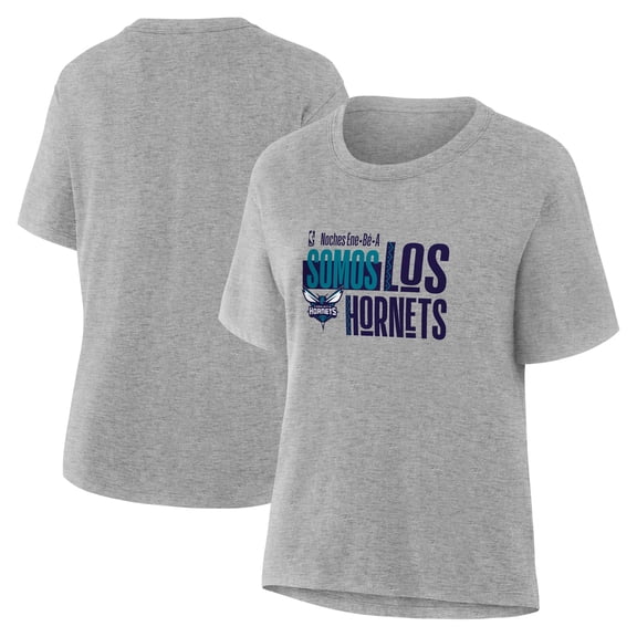 Women's Gray Charlotte Hornets Noches Training T-Shirt