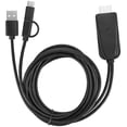 thumbnail image 2 of ZOUSSIQI Micro USB/Type-C Adapter HDMI Cable, 1080P Bluetooth Same Screen Cable for Android Mobile Phone for HDMI Interface TV, Monitor, Projector CA919-94519, 2 of 9