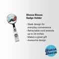 thumbnail image 2 of Ski Bum Lounging Retractable Reel ID Badge Key Card Name Tag Holder with Clip, 2 of 7