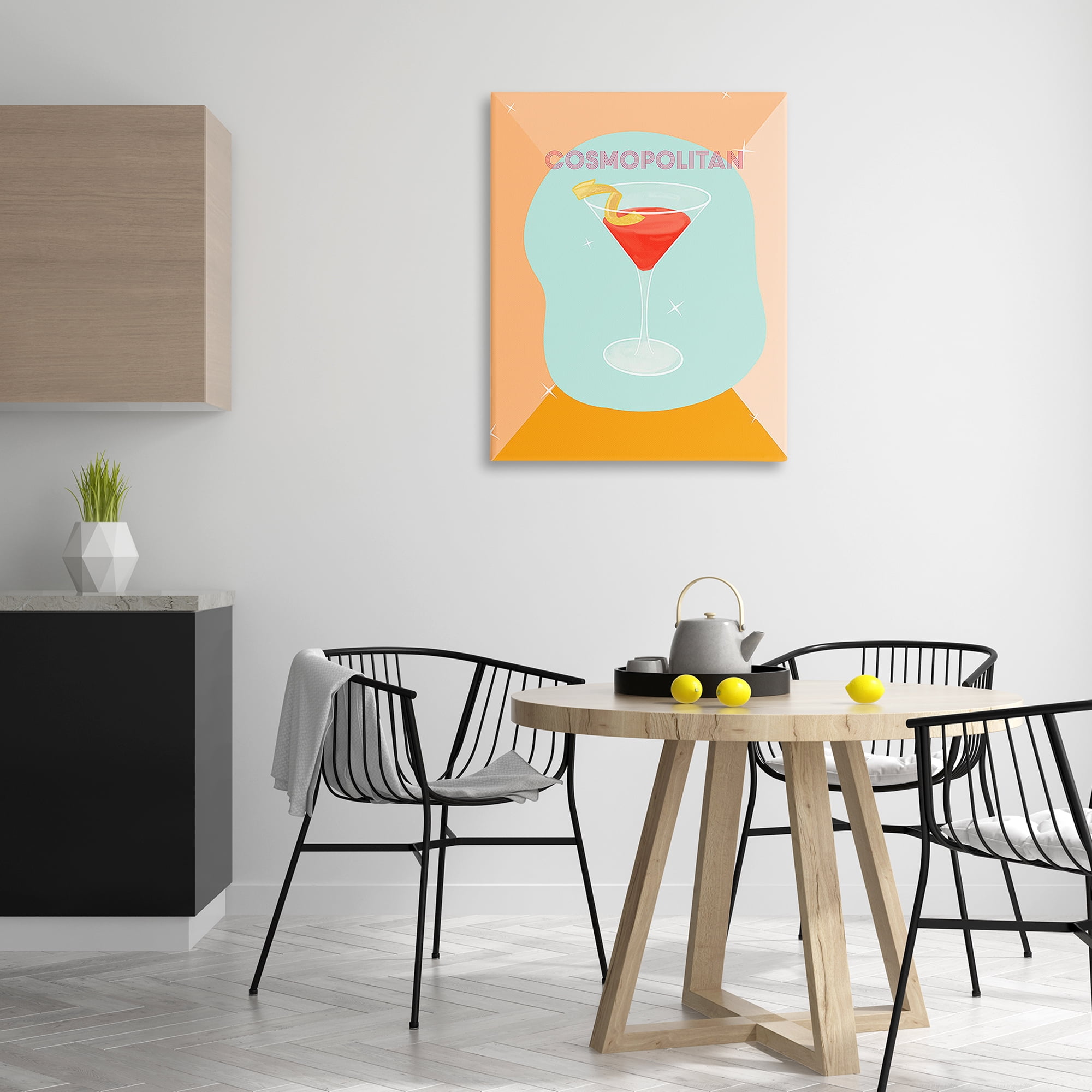 Stupell Industries Modern Cosmopolitan Drink Food & Beverage Painting Wrapped Canvas Art Print Wall Art, 30 x 40