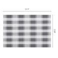 thumbnail image 6 of REGALWOVEN Rectangle Placemats Set of 6 Grid Plastic Placemats for Kitchen Dining Washable Heat Resistant Table Placemats Wipeable Table Mat Black 17.7x11.8inch, 6 of 6