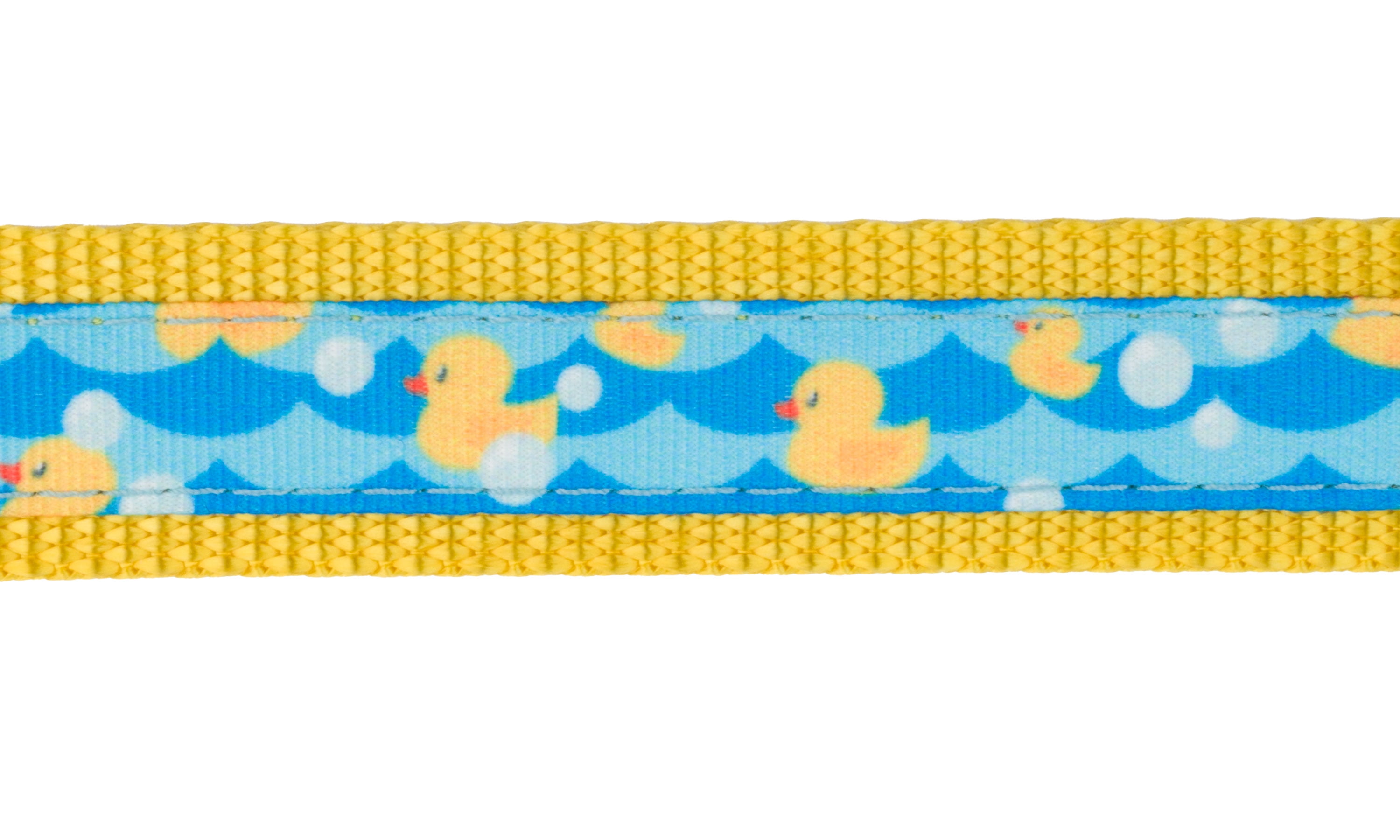 Country Brook Design - 5/8 Inch Just Ducky Ribbon on 1 Inch Gold Nylon Webbing (20 Yards)