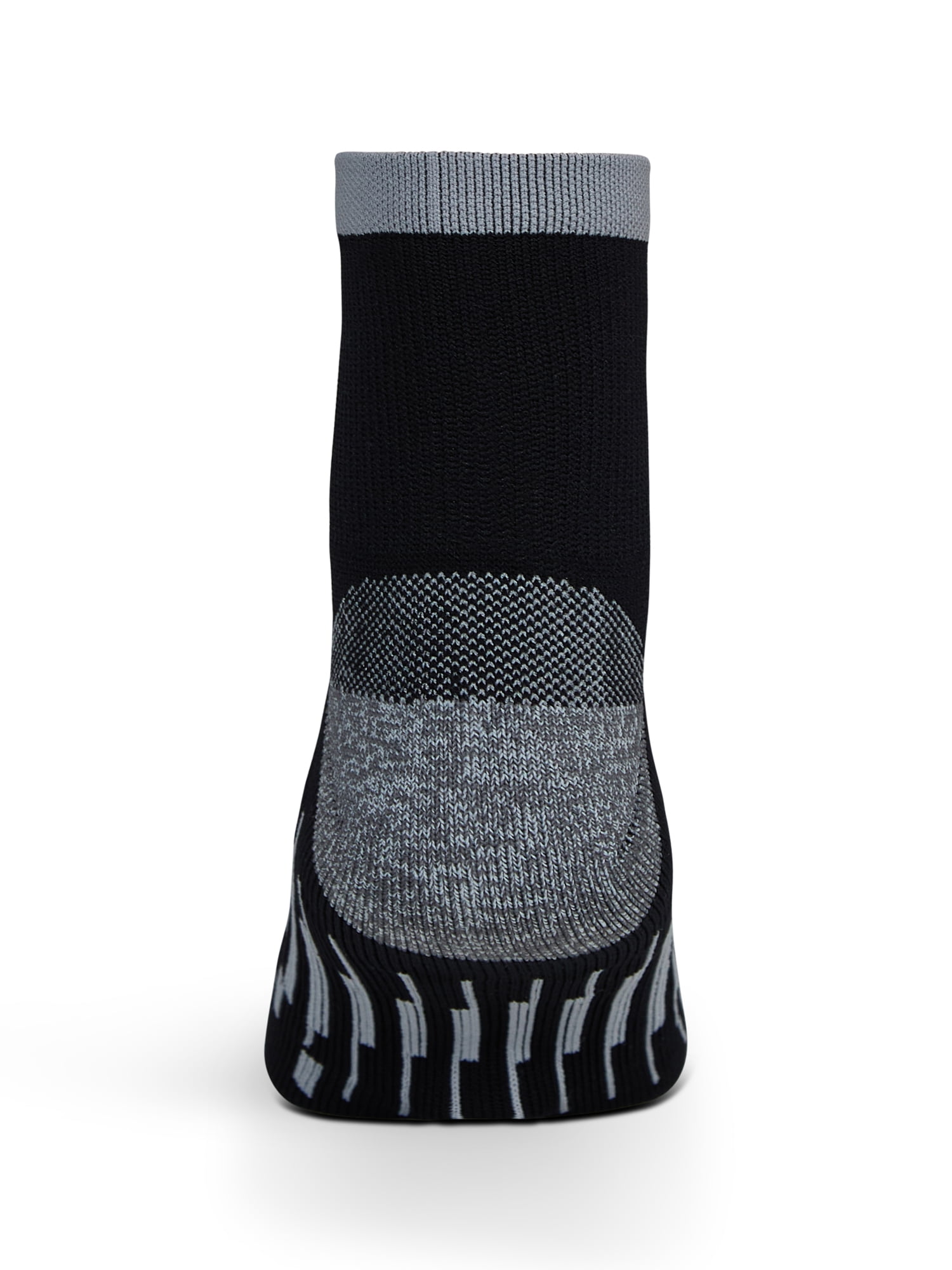 Wrangler Peak Light Compression Ankle Socks for Men, Size 6-12, Gray/Black, 6 Pairs