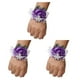 thumbnail image 1 of Bearachild Ramillete de muñeca de rosa de satén hecho a mano de larga duración para bodas y graduaciones elástica única N8 púrpura Type1 NO1, 1 of 6