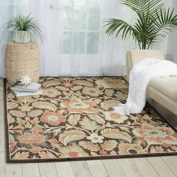 Nourison Walden Bistre Area Rug WAL02 5'3" x 7'4"