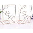 thumbnail image 2 of Bookends Rose Gold, Decorative Metal Book Ends Supports For Shelves (1 Pair), 2 of 2