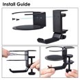 thumbnail image 4 of Soporte para colgar auriculares Rotación de 360 ​​​​auriculares Soporte de montaje con abrazadera de pared de escritorio, 4 of 9