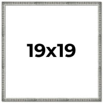 19x19 Frame Silver Grey Distressed Solid Wood Picture Frame | 0.75 Inch Moulding Width | Interior