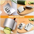 thumbnail image 3 of ROSENICE 2Pcs Certified Finger Protectors Ergonomic Design Stainless Steel for Professional Chefs and Home Cooks, 3 of 8