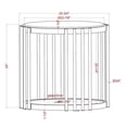 thumbnail image 7 of Furniture of America Kual Contemporary Metal 1-Shelf End Table in Brass, 7 of 7