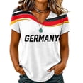 thumbnail image 2 of 2026 Soccer Cup Fan Jersey for Women, V-Neck Short Sleeve T-Shirt with Country Flag & Letter Print, Breathable Casual Sports Tee Pullover Top, 1 PC Black L, 2 of 5