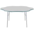 thumbnail image 3 of ECR4Kids 60in Flower Contour Thermo-Fused Adjustable Activity Table Grey/Seafoam/Silver - Standard Swivel, 3 of 4