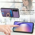 thumbnail image 6 of ELEHOLD Leather Case for Samsung Galaxy A12 5G Magnetic Detachable Card Holder Magnetic 2 in 1 Wallet Case with Ring Holder Kickstand Compatible with Mag Safe Shockproof Cover,purple, 6 of 8