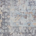 thumbnail image 4 of 8' X 10' Gray Floral Power Loom Distressed Area Rug, 4 of 5