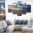 thumbnail image 1 of Beautiful Seascape under Cloudy Sky - Modern Seashore Canvas Art, 1 of 3