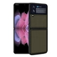 thumbnail image 1 of SaniMore Case for Samsung Galaxy Z Flip 3 6.7" 2021, Carbon Fibre Back Slim Shcokproof Anti-scratch 360°All-around Protective Drop Resistant Case for Samsung  Galaxy Z Flip 3, Gold, 1 of 6