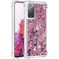 thumbnail image 3 of Compatible with Samsung Galaxy S20 FE Case Glitter Liquid Cute Clear Phone Case Floating Quicksand Shockproof Protective Bumper Silicone Soft TPU Case for Samsung Galaxy S20 FE Love Rose YB, 3 of 6