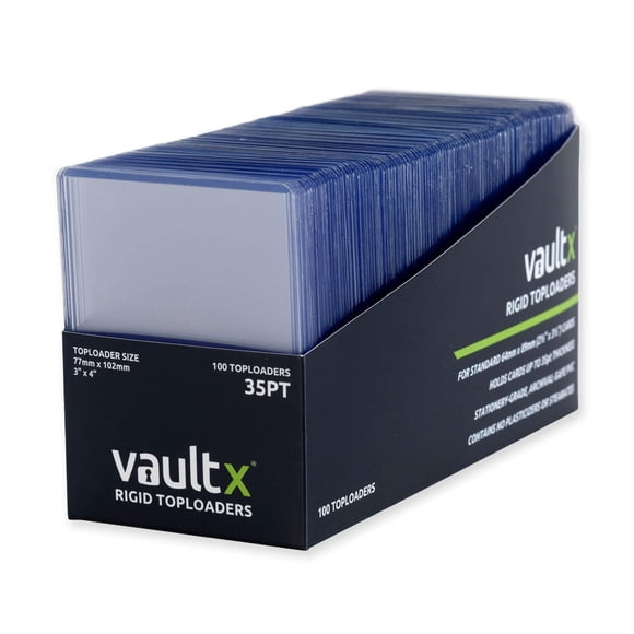 Fundas rígidas para cartas Vault X Toploaders 3"x4" 35 pt, paquete de 100