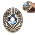 thumbnail image 1 of Fidget Metal Fidget Slider aleación De Zinc Antiguo Egipto Oval Llevar Todos Los Días Juguete Fidget Con La Yema Del Dedo Con Piedra Preciosa Azul Para Adultos Oficina Aula, 1 of 7