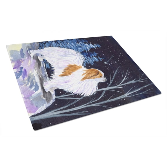 Caroline's Treasures Starry Night Japanese Chin Glass Cutting Board Large
