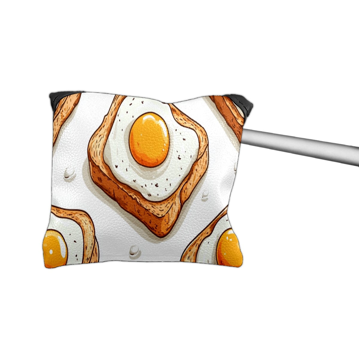 Golf Mallet Putter Cover Premium Leather Golf Putter Head Cover with Magnetic Closure Golf Cover for Men and Women Fried Egg Pattern