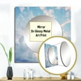 thumbnail image 3 of Designart "White Sky Pure gracefulness I" Landscapes White Large Square Mirror - Square Bedroom Mirror Printed Wall Decor - Traditional Square Printed Wall Mirror Art, 3 of 5