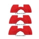 thumbnail image 5 of Yuarrent Cojín de amortiguación plegable eléctrico de 3 piezas, espaciador a prueba de golpes, reemplazo del amortiguador de vibraciones para Patinetes eléctricos Rojo Yuarrent  OD000198-02, 5 of 6
